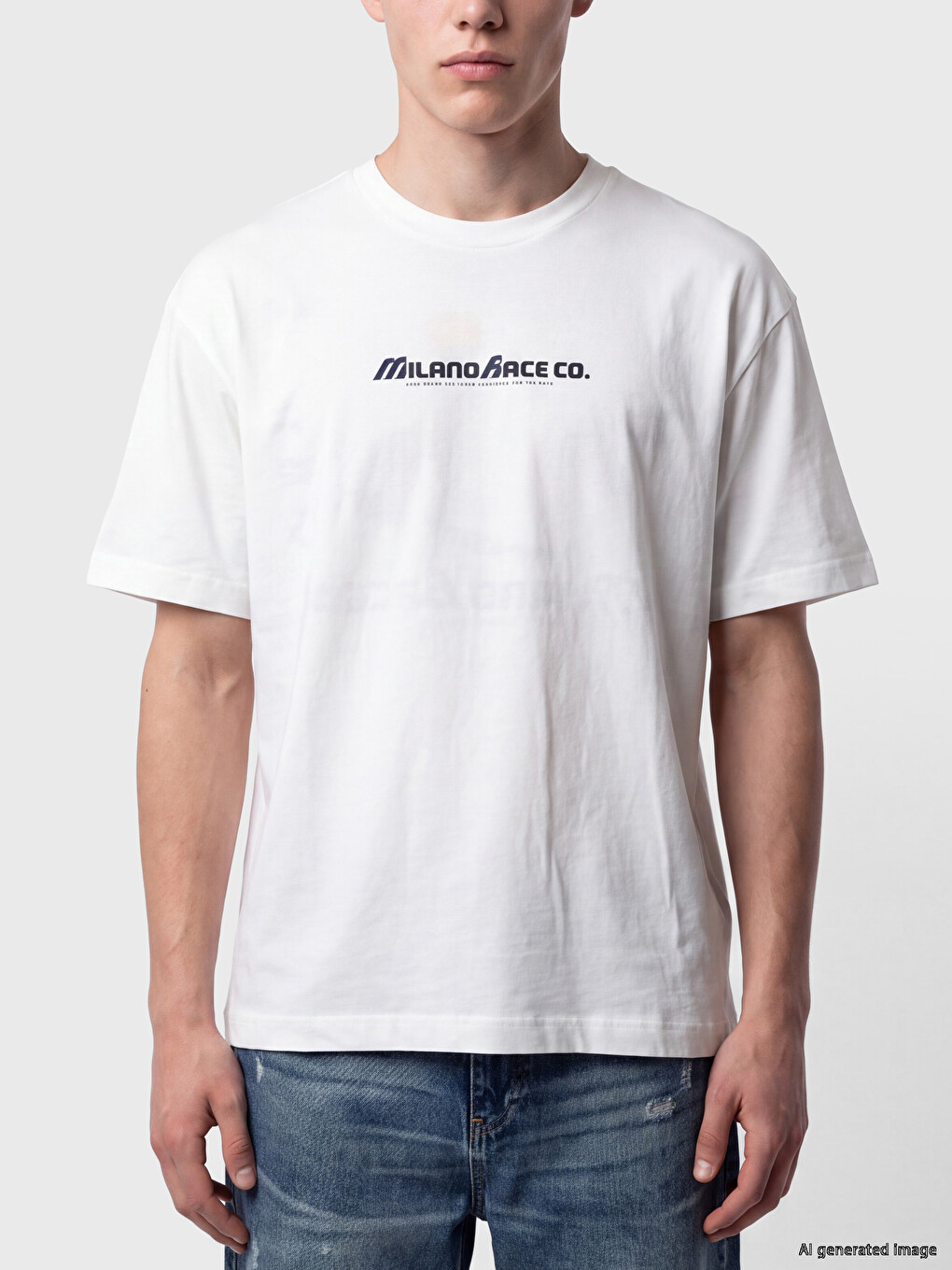 T-shirt À Col Rond Imprimé Milano Pour Homme-2