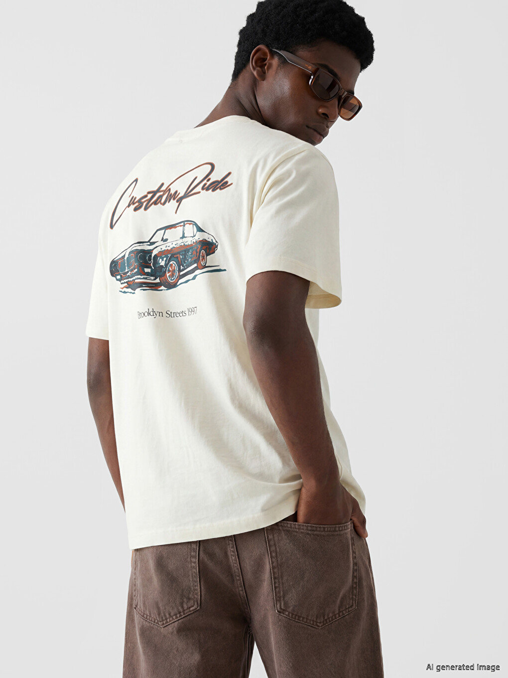 Crew Neck Embroidered Men's T-shirt