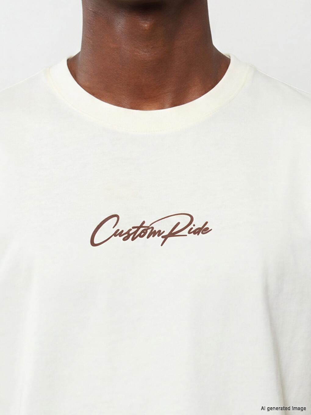 Crew Neck Embroidered Men's T-shirt-2