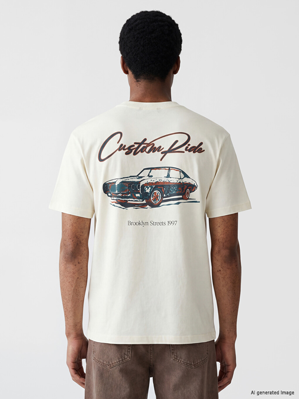 Crew Neck Embroidered Men's T-shirt-3