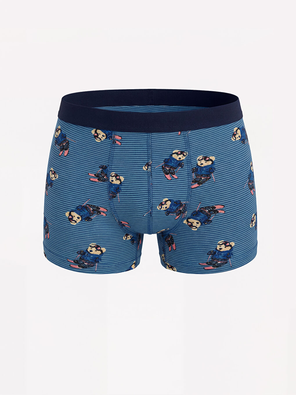 Lacivert Standart Kalıp Pamuklu Esnek Erkek Boxer 3'lü-1