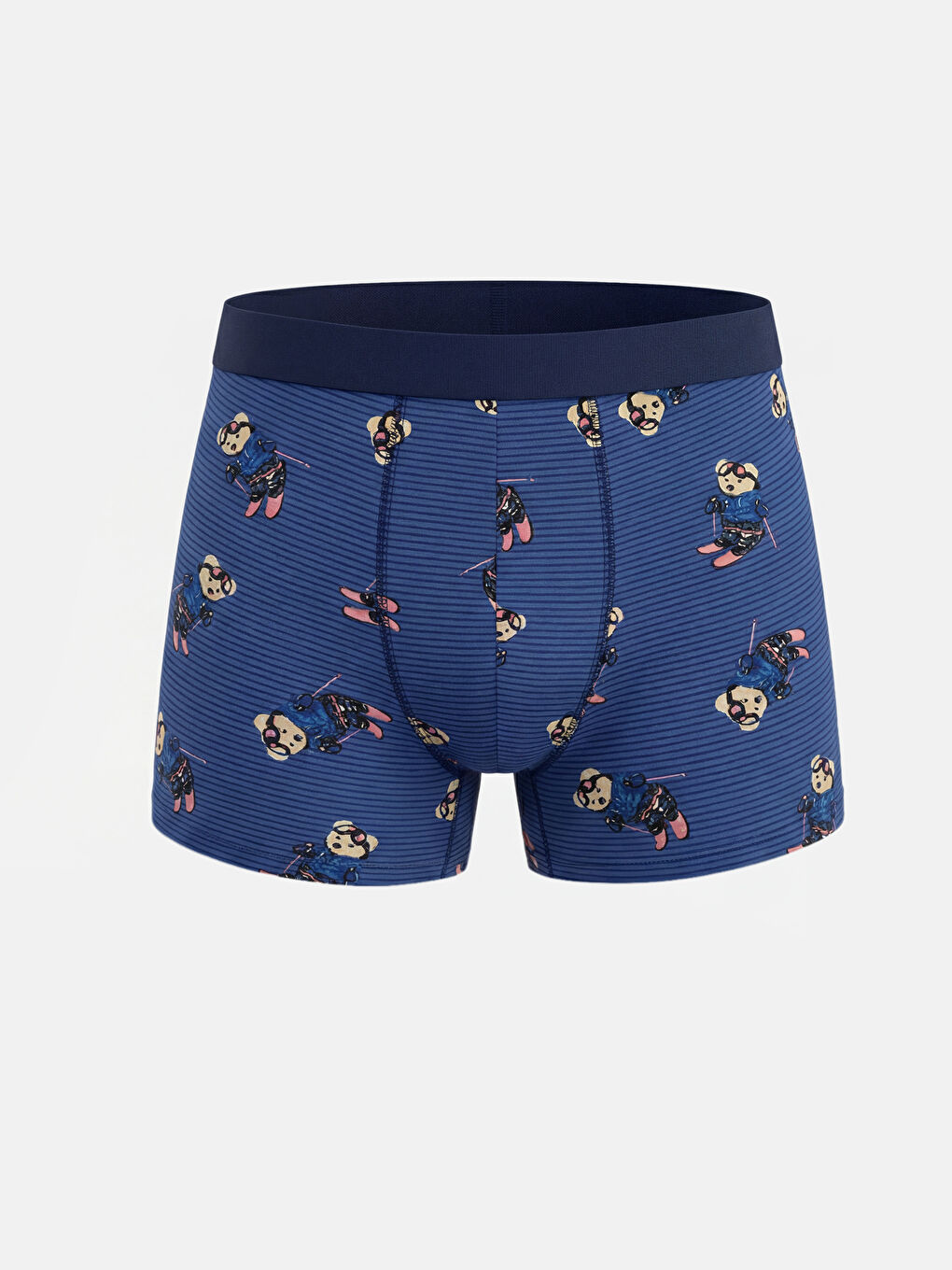 Lacivert Standart Kalıp Pamuklu Esnek Erkek Boxer 3'lü-3