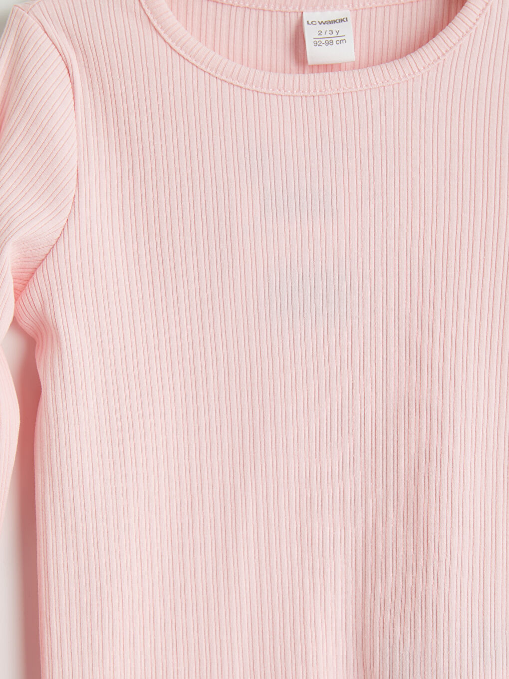 Pembe Bisiklet Yaka Kız Çocuk Kaşkorse Tişört-2