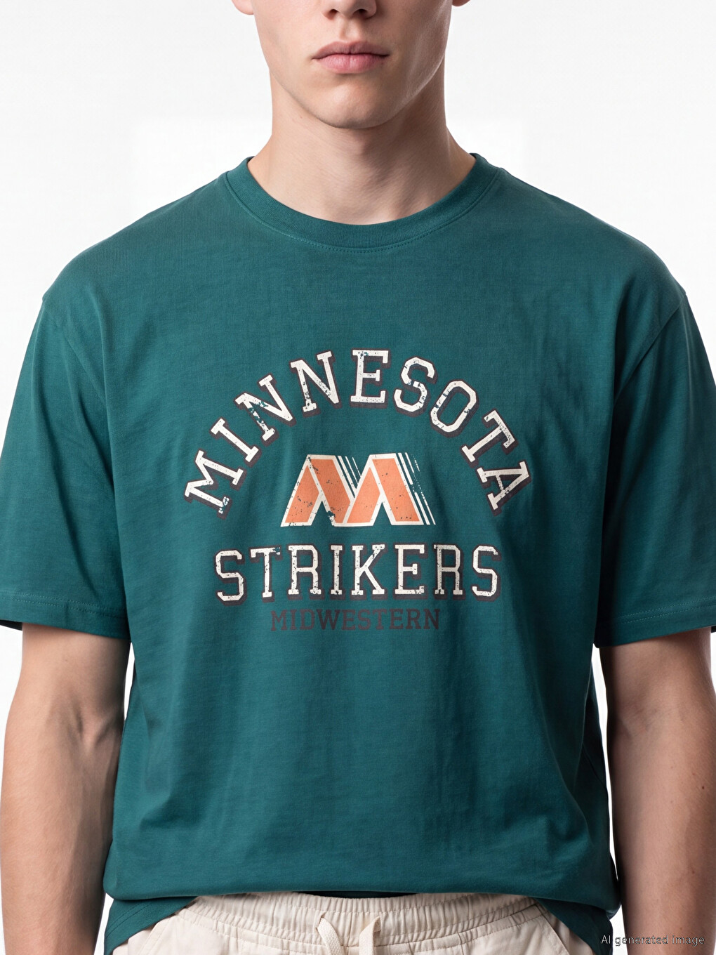 T-shirt À Col Rond Imprimé Minnesota Pour Homme-2