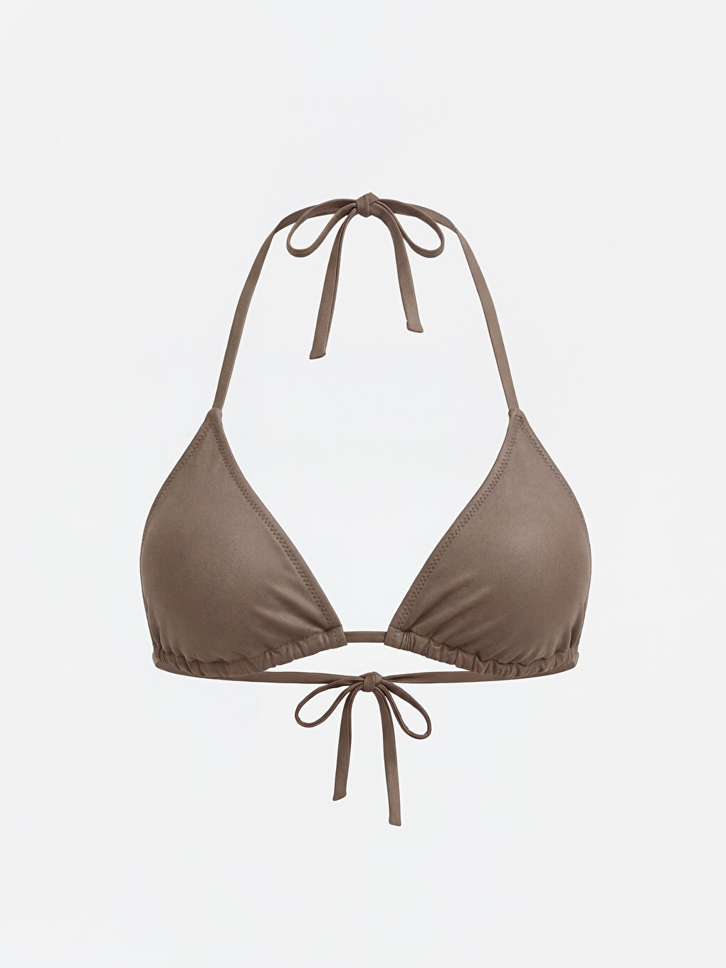 Turuncu Çıkarılabilir Pedli Üçgen Kadın Bikini Üst