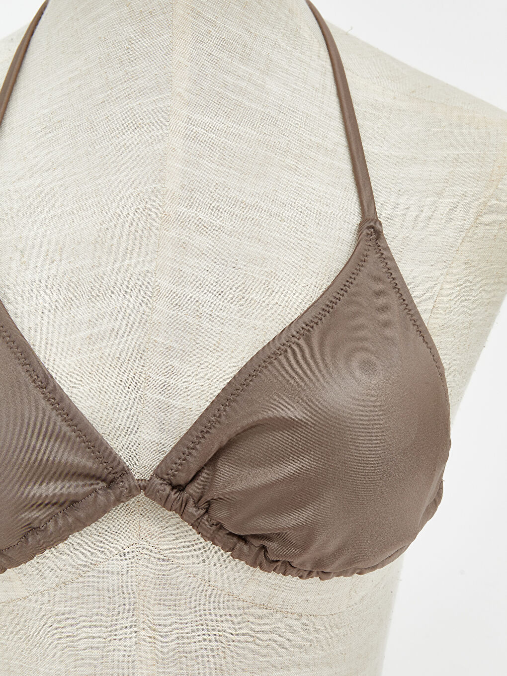 Turuncu Çıkarılabilir Pedli Üçgen Kadın Bikini Üst-2