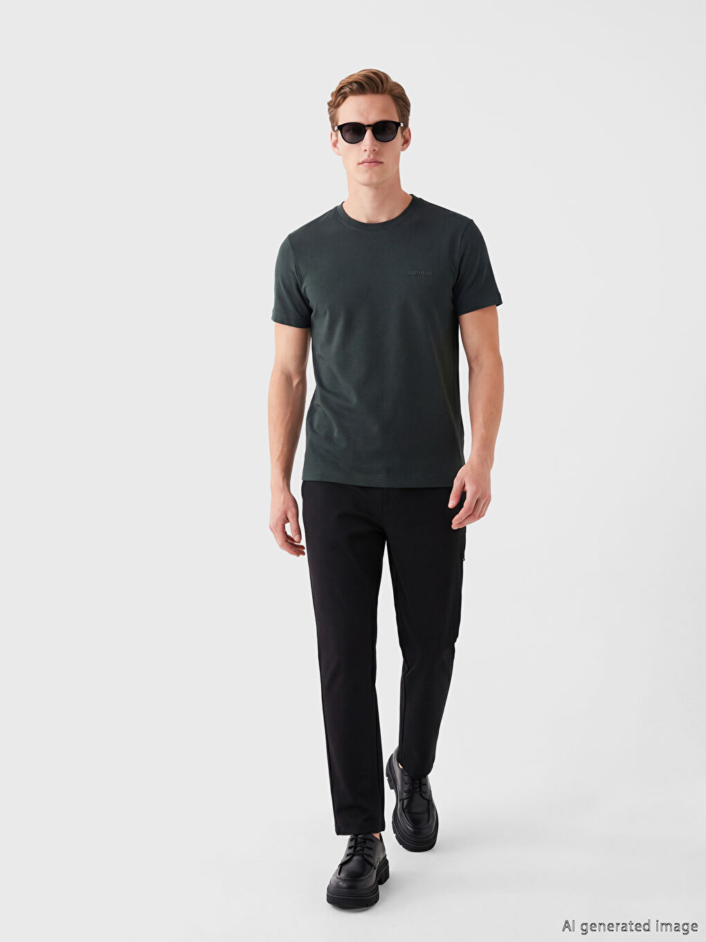 Siyah Standart Kalıp Erkek Pantolon