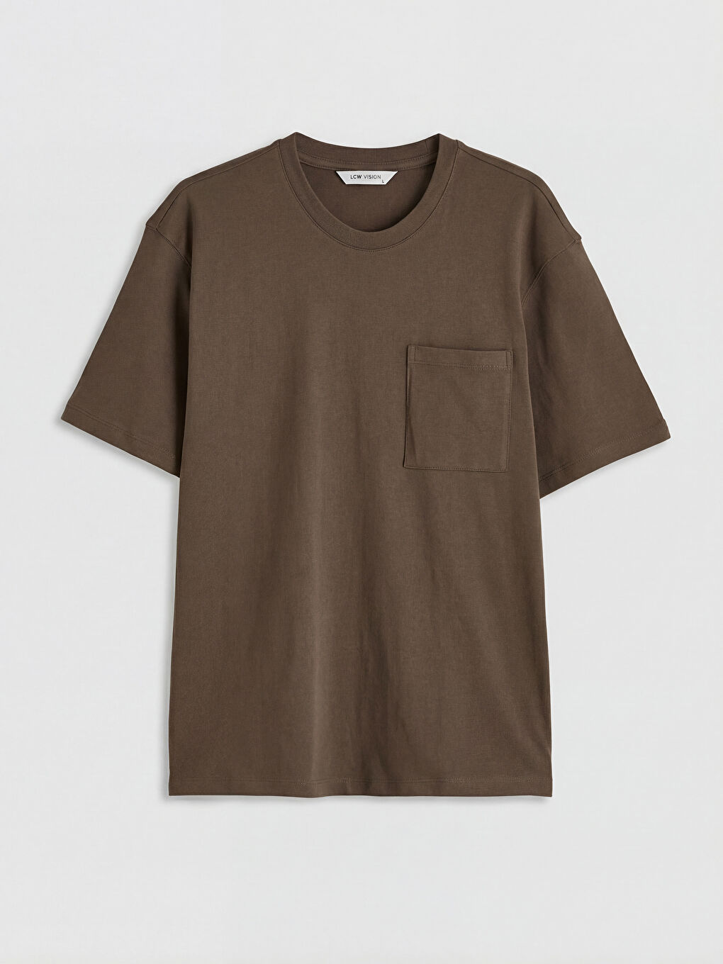 Kahverengi Bisiklet Yaka Erkek Tişört