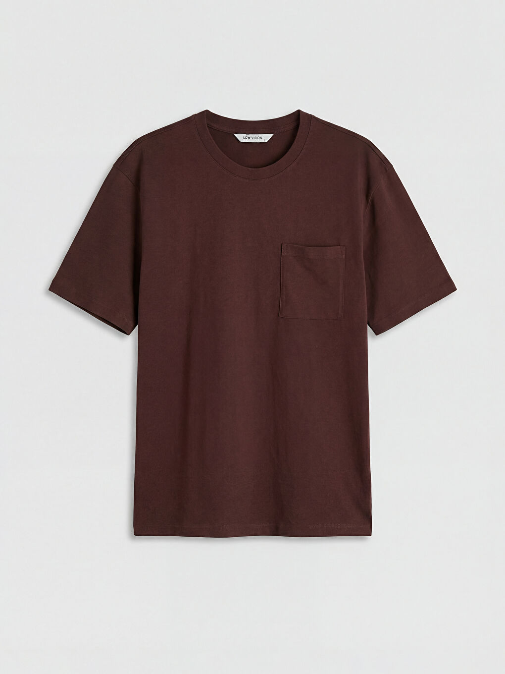 Kahverengi Bisiklet Yaka Erkek Tişört