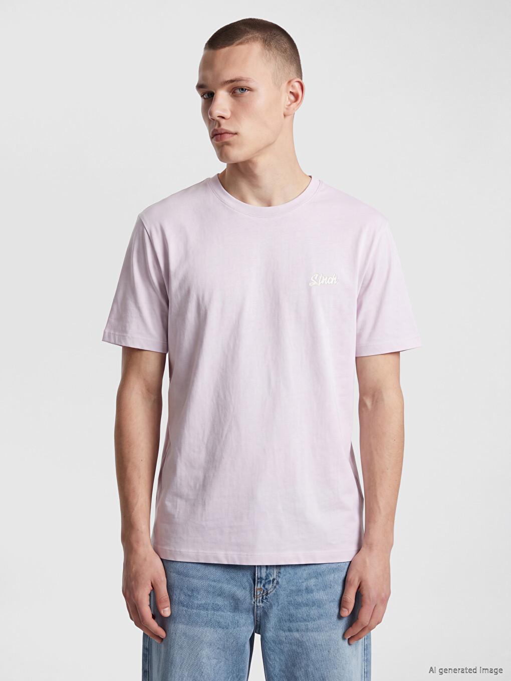 Crew Neck Embroidered Men's T-shirt
