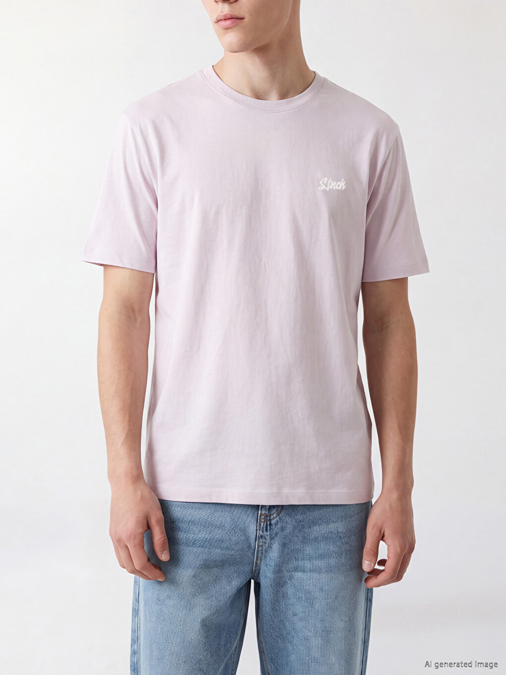 Crew Neck Embroidered Men's T-shirt-2