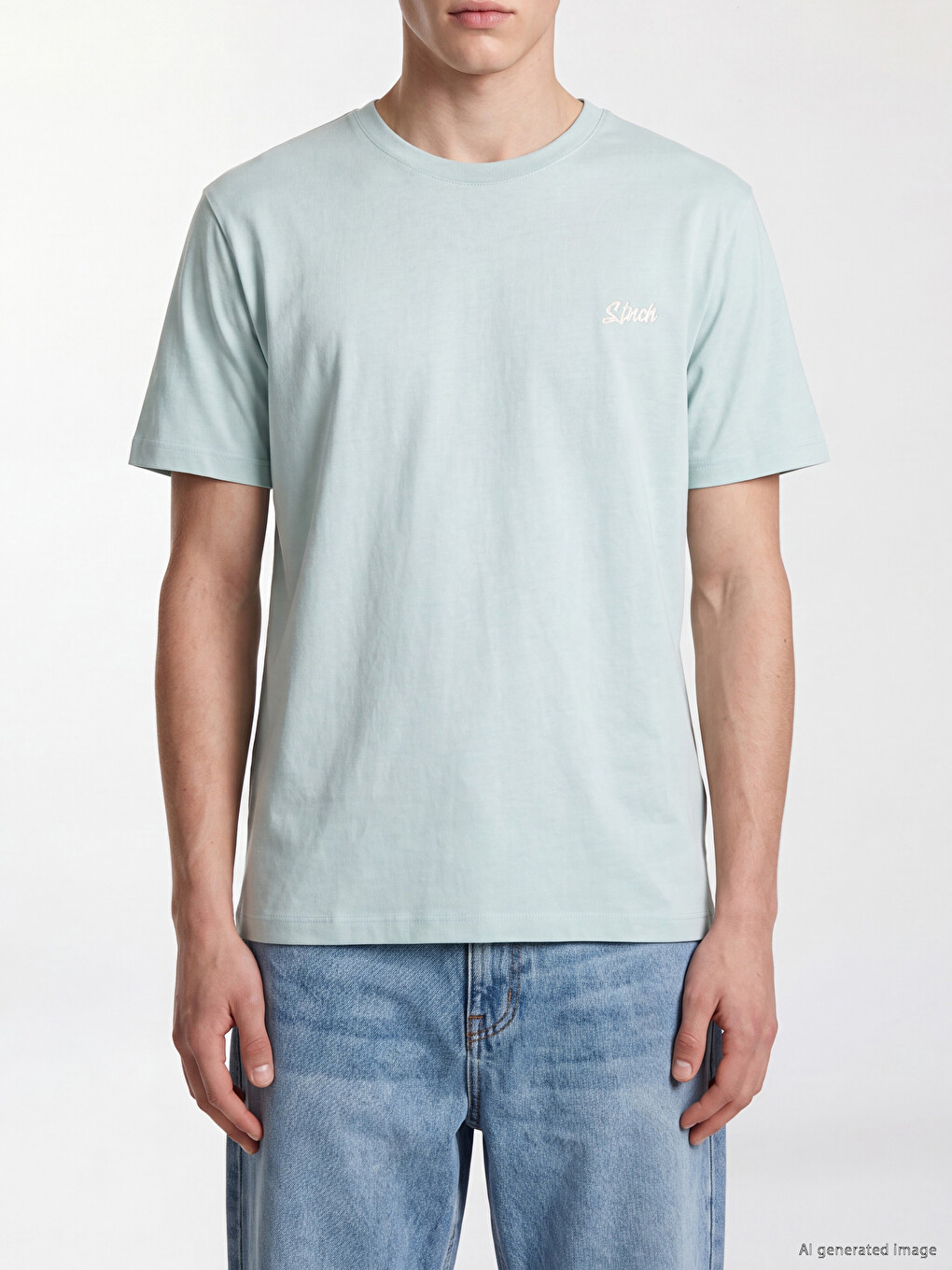 Crew Neck Embroidered Men's T-shirt-2