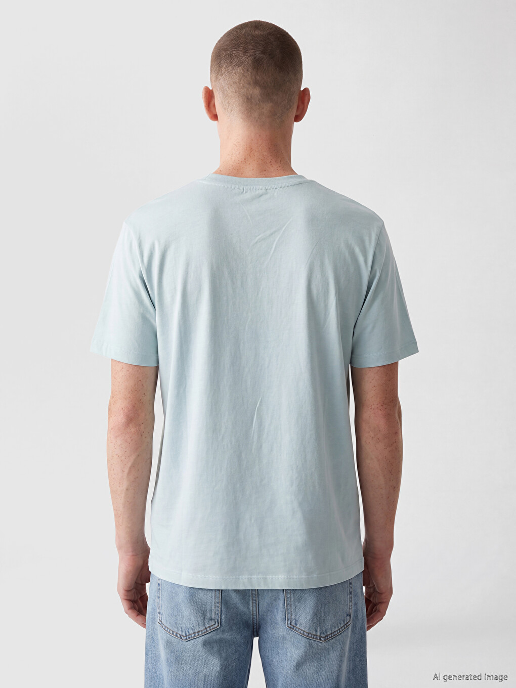 Crew Neck Embroidered Men's T-shirt-3
