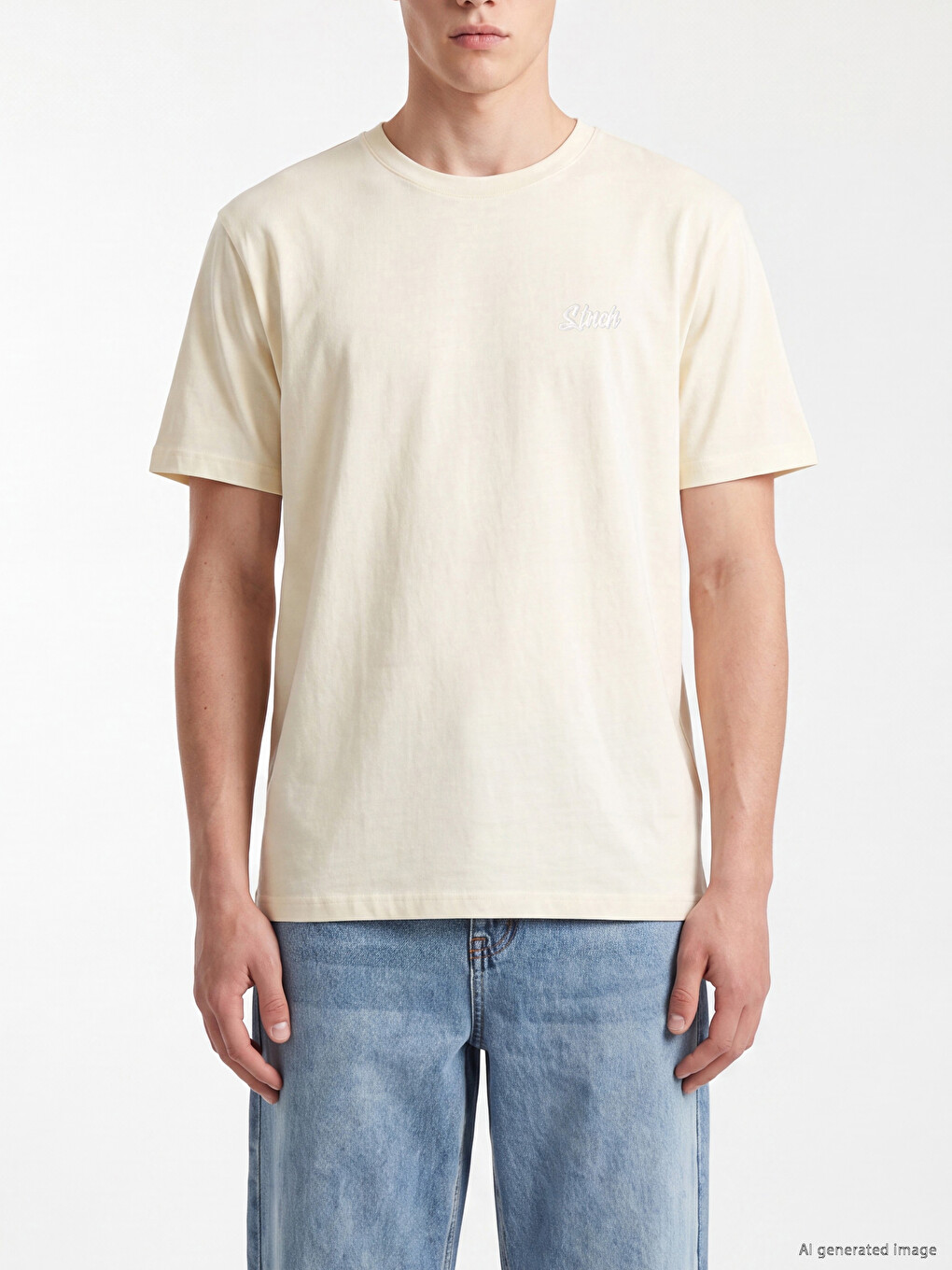 Crew Neck Embroidered Men's T-shirt-2