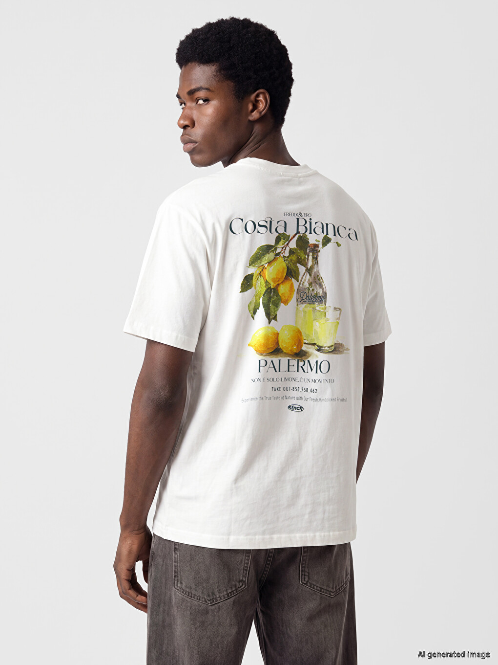 Crew Neck Palermo Printed Men's T-shirt
