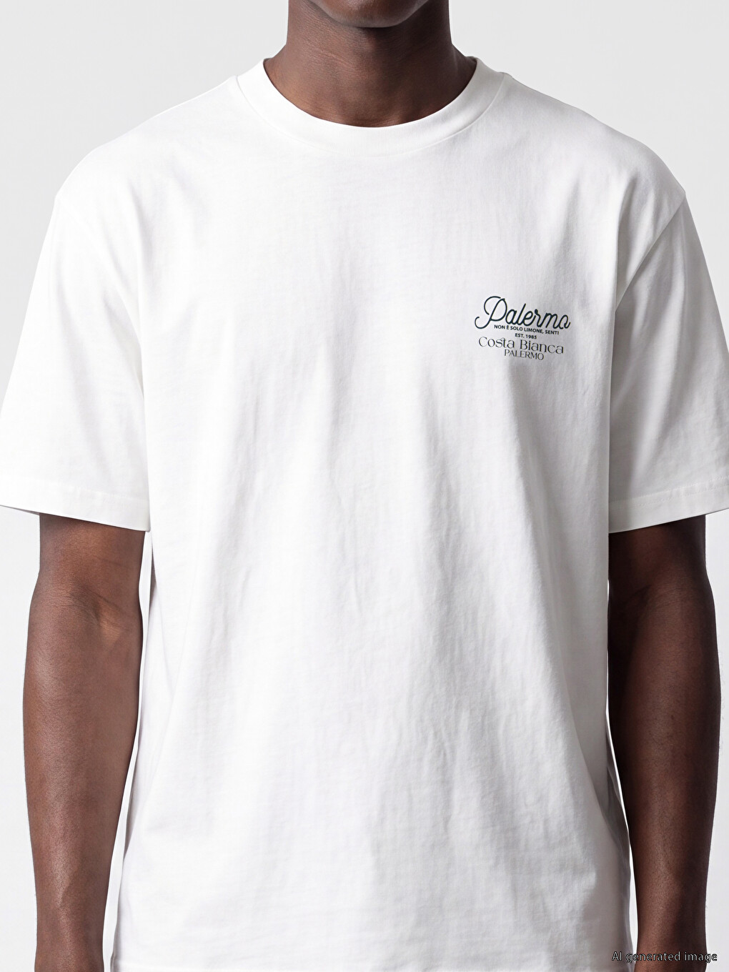 Crew Neck Palermo Printed Men's T-shirt-2