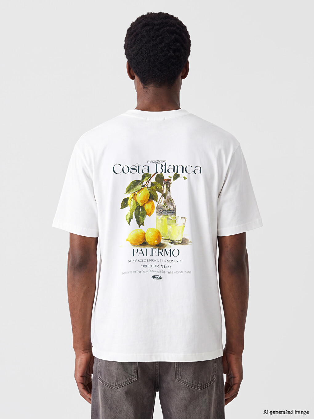 Crew Neck Palermo Printed Men's T-shirt-3