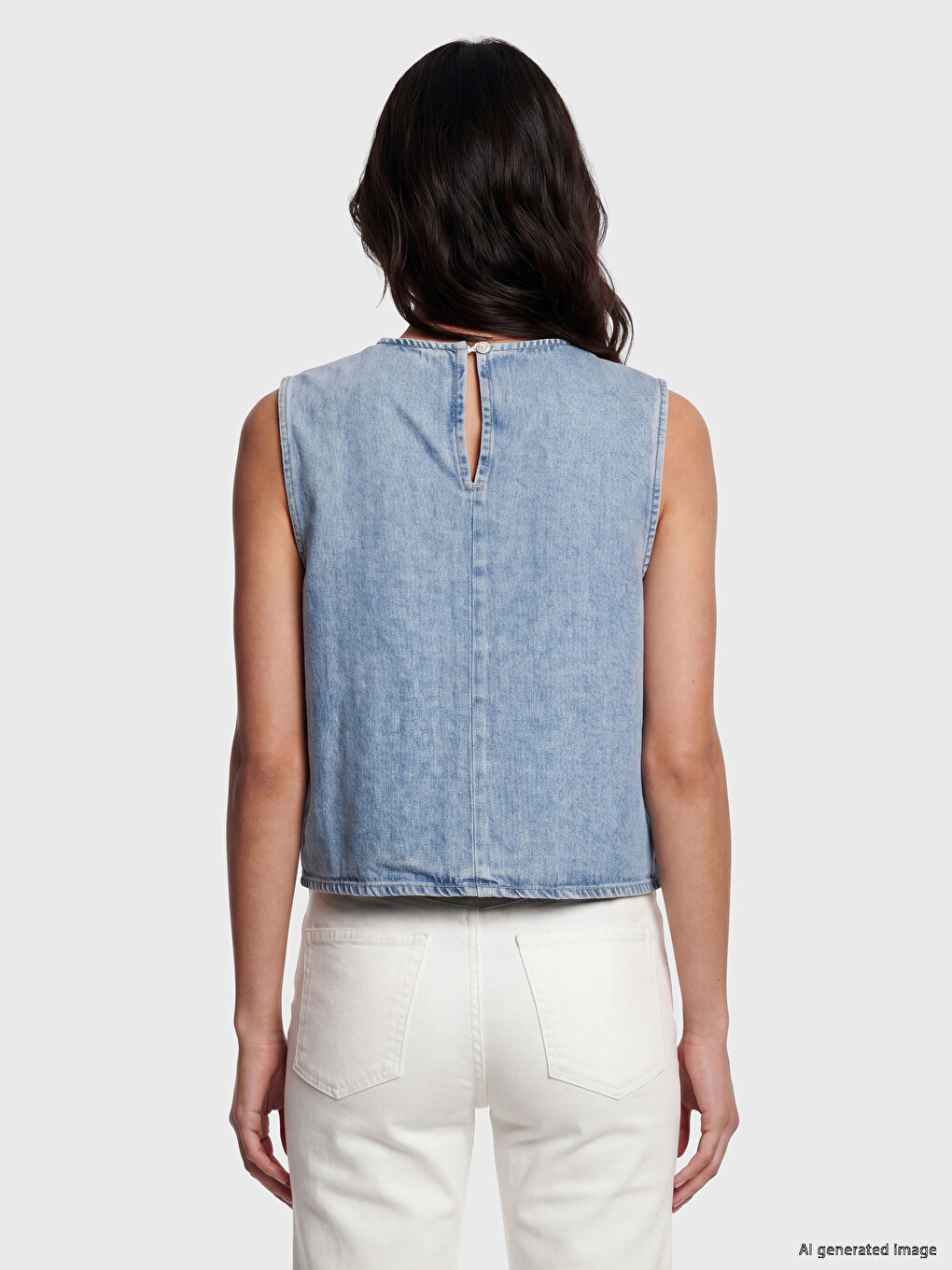 Teksas bluza sa okruglim izrezom-3