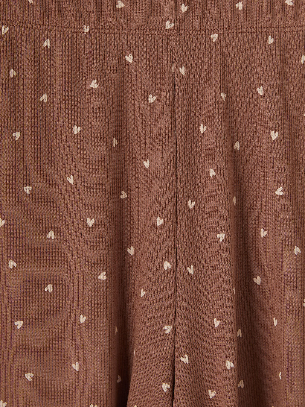 Ekru Kalp Desenli Kadın Pijama Altı 2'li-4