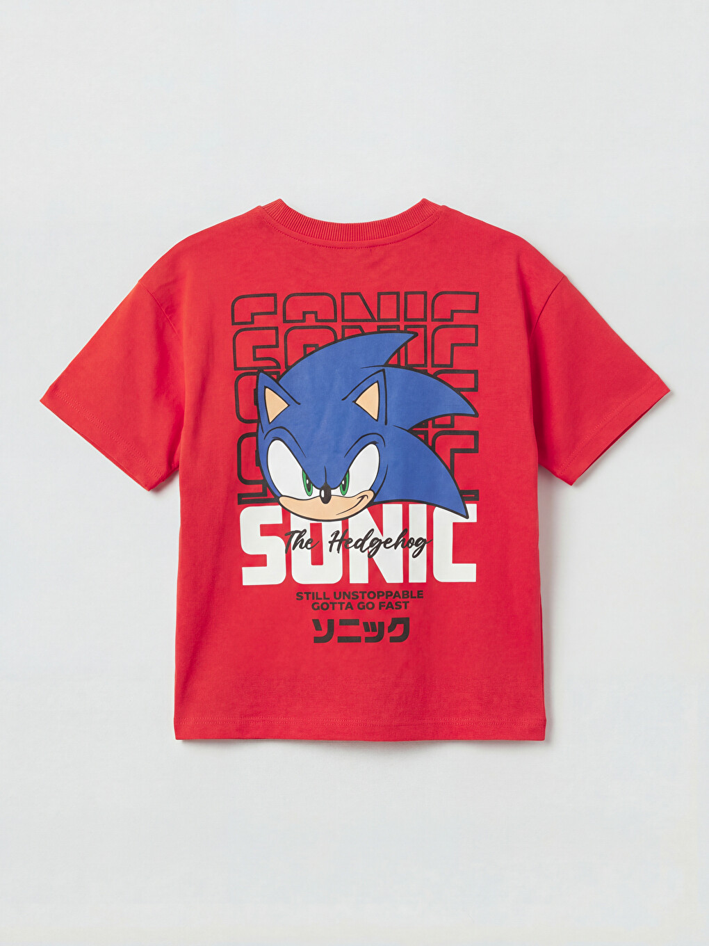 Crew Neck Sonic Printed Boys' T-shirt-3