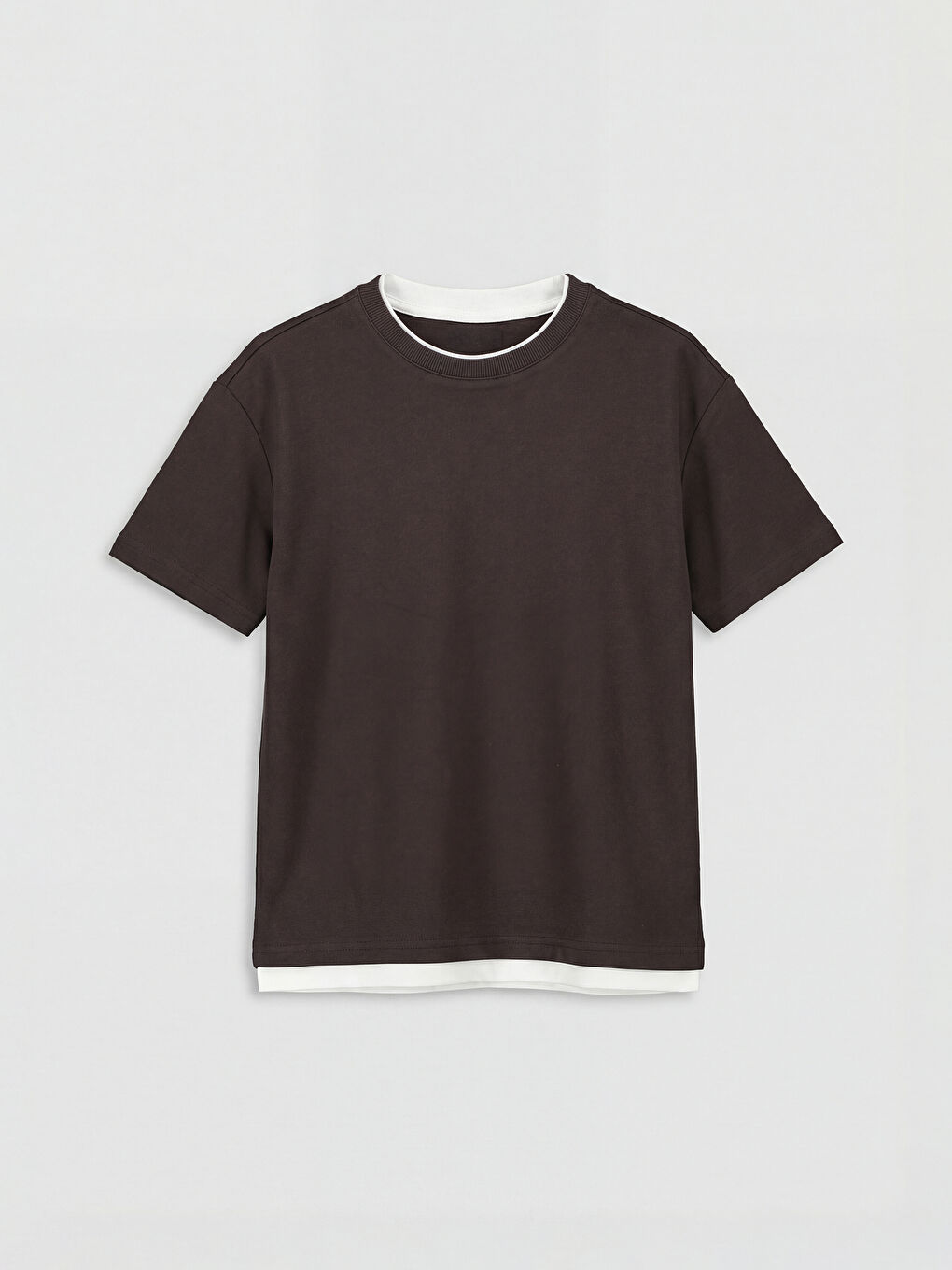 Kahverengi Basic Erkek Çocuk Tişört