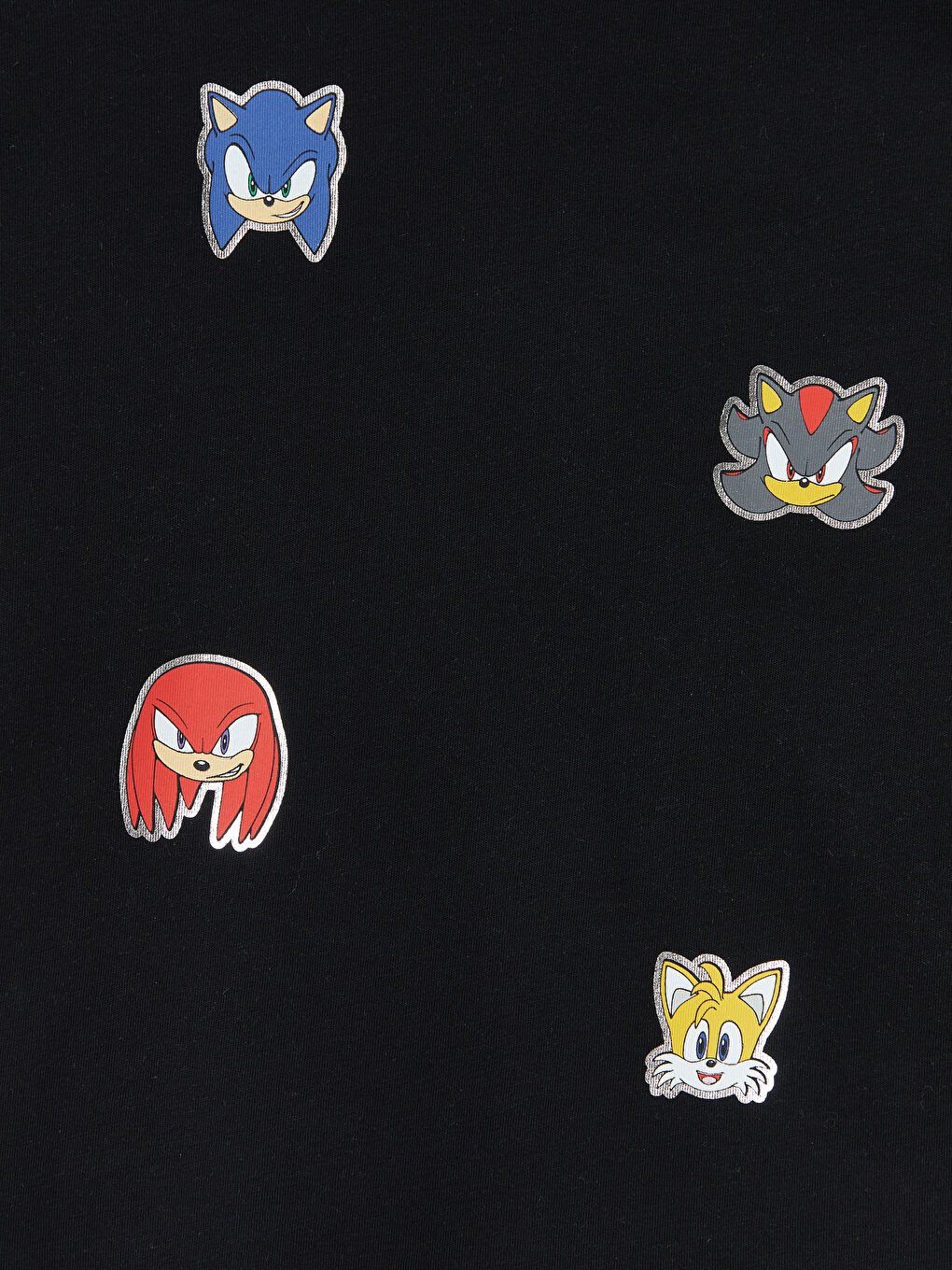 Siyah Sonic Baskılı Erkek Çocuk Tişört-2