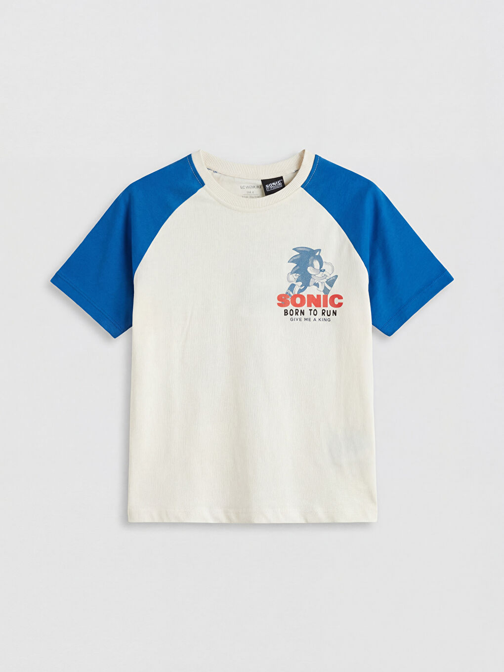 Bej Sonic Baskılı Erkek Çocuk Tişört ve Şort-2