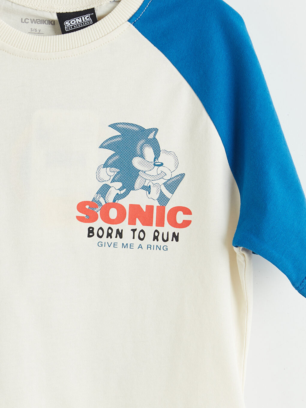 Bej Sonic Baskılı Erkek Çocuk Tişört ve Şort-6