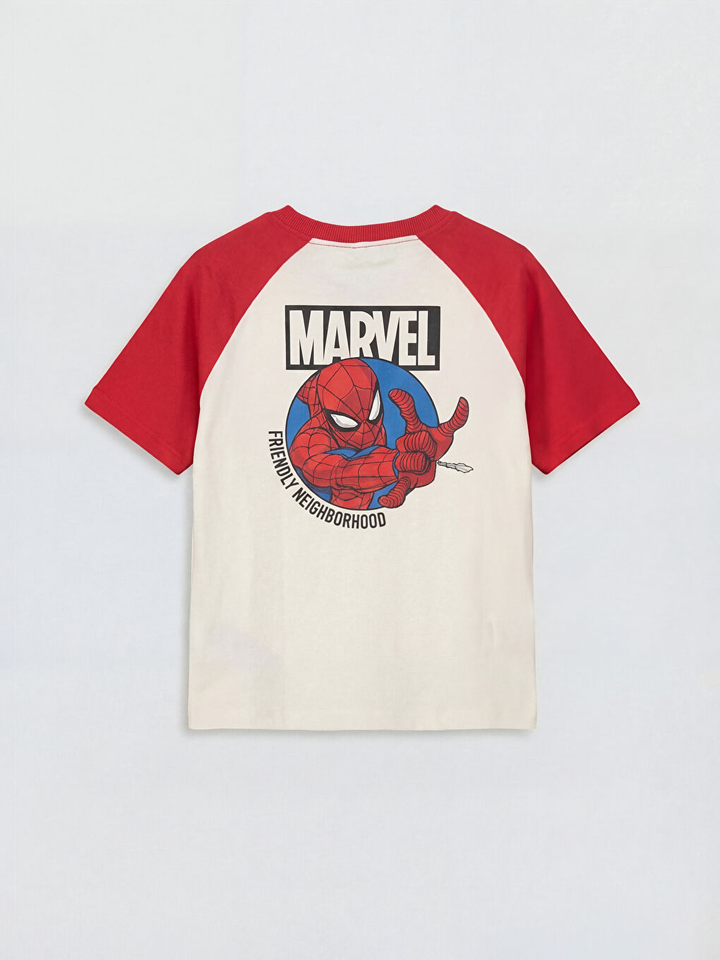 Bej Spider-Man Baskılı Erkek Çocuk Tişört ve Şort-2