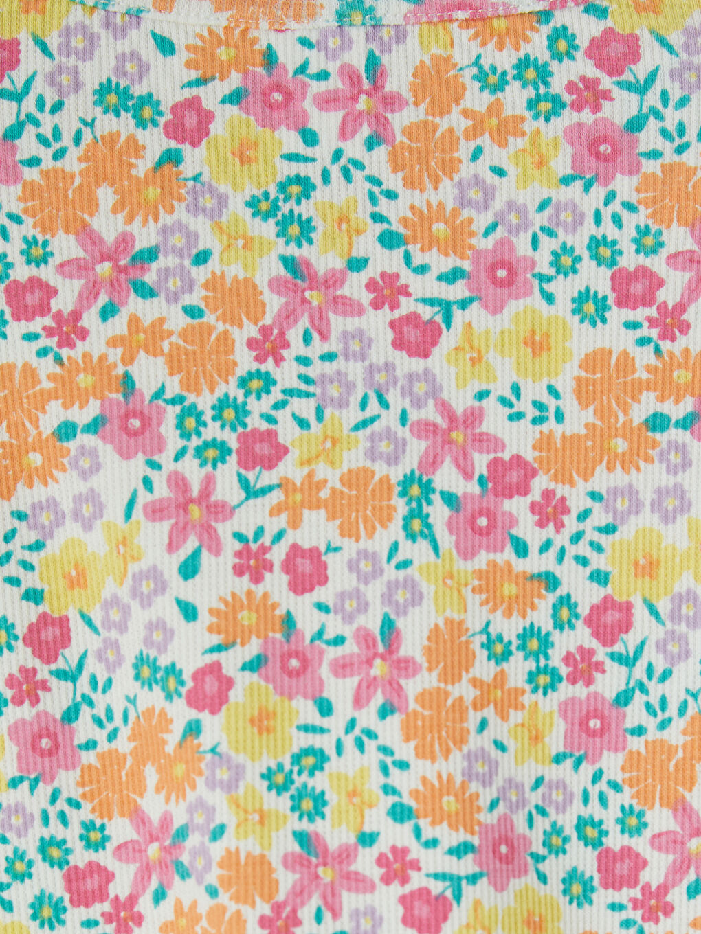 Ekru Bisiklet Yaka Baskılı Kız Çocuk Atlet 2'li-6