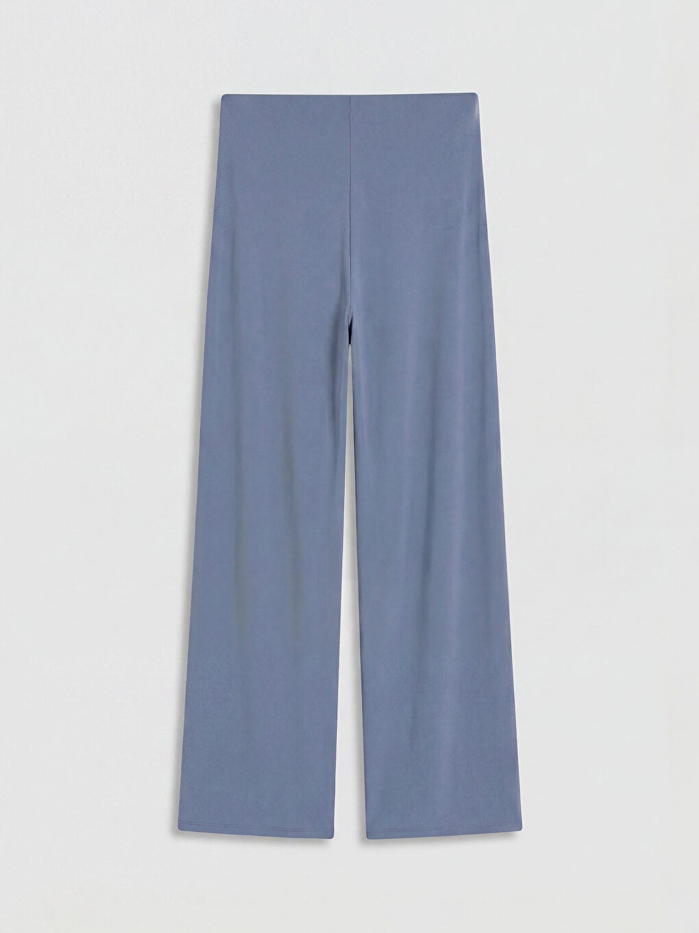 Mavi Beli Lastikli Geniş Paça Kadın Eşofman Altı-1