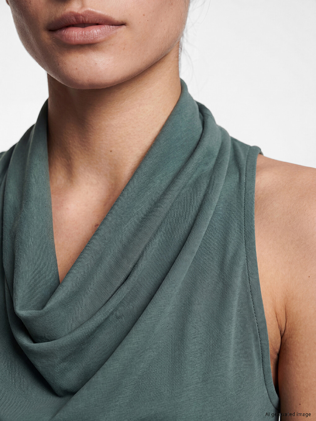 Cowl Neck Asymmetric Cut Blouse-2