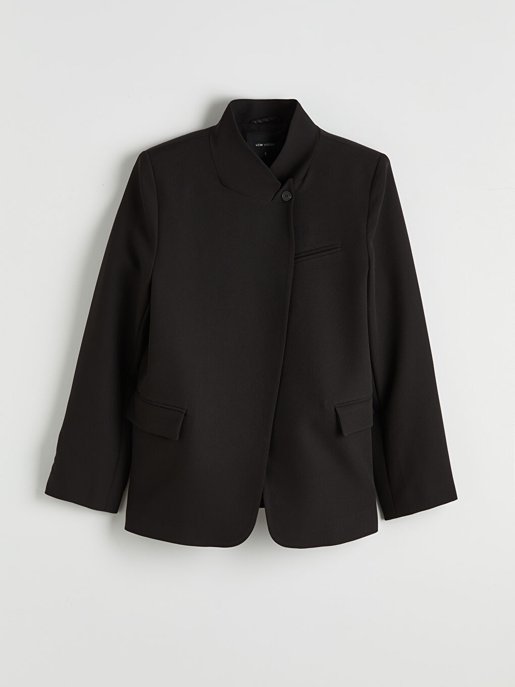 Siyah Dik Yaka Kadın Blazer Ceket