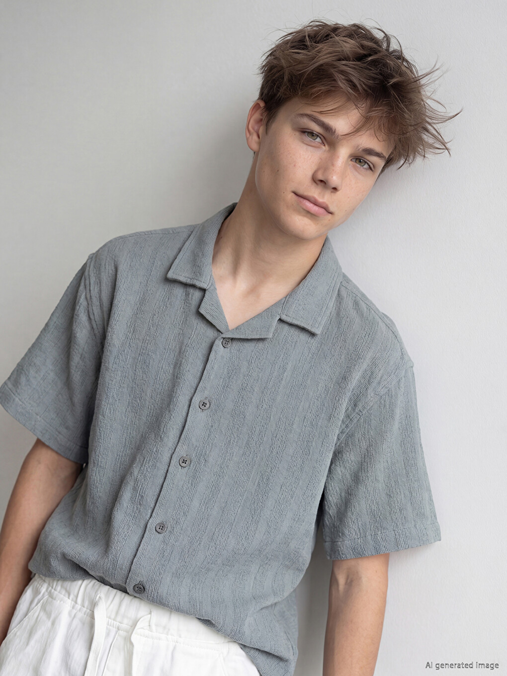 Short Sleeve Boys' Shirt-1