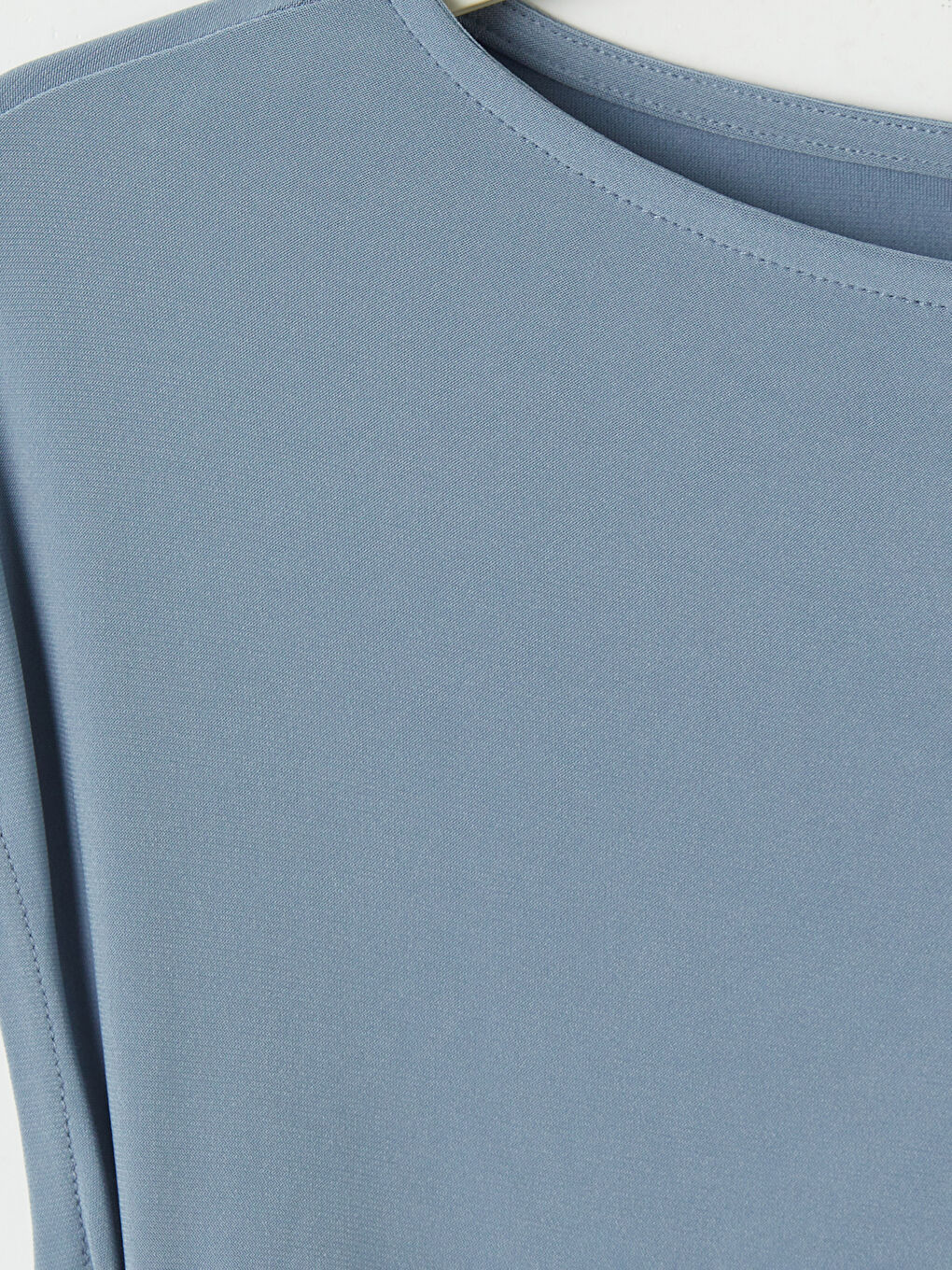 Mavi Bisiklet Yaka Büzgülü Bluz-2
