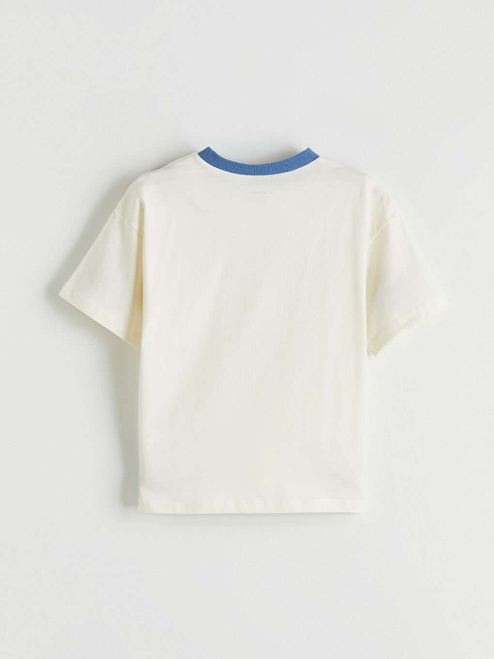 Bej Bisiklet Yaka Mickey Mouse Baskılı Erkek Çocuk Tişört-2