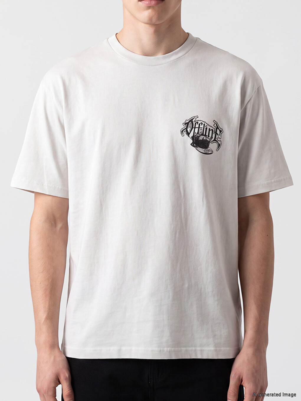 Relax Fit Crew Neck Printed Men's T-shirt-2