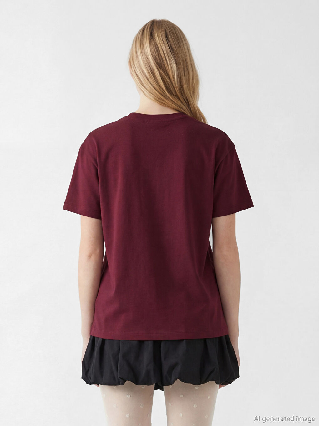 Crew Neck Hello Kitty Printed Women's T-Shirt-3