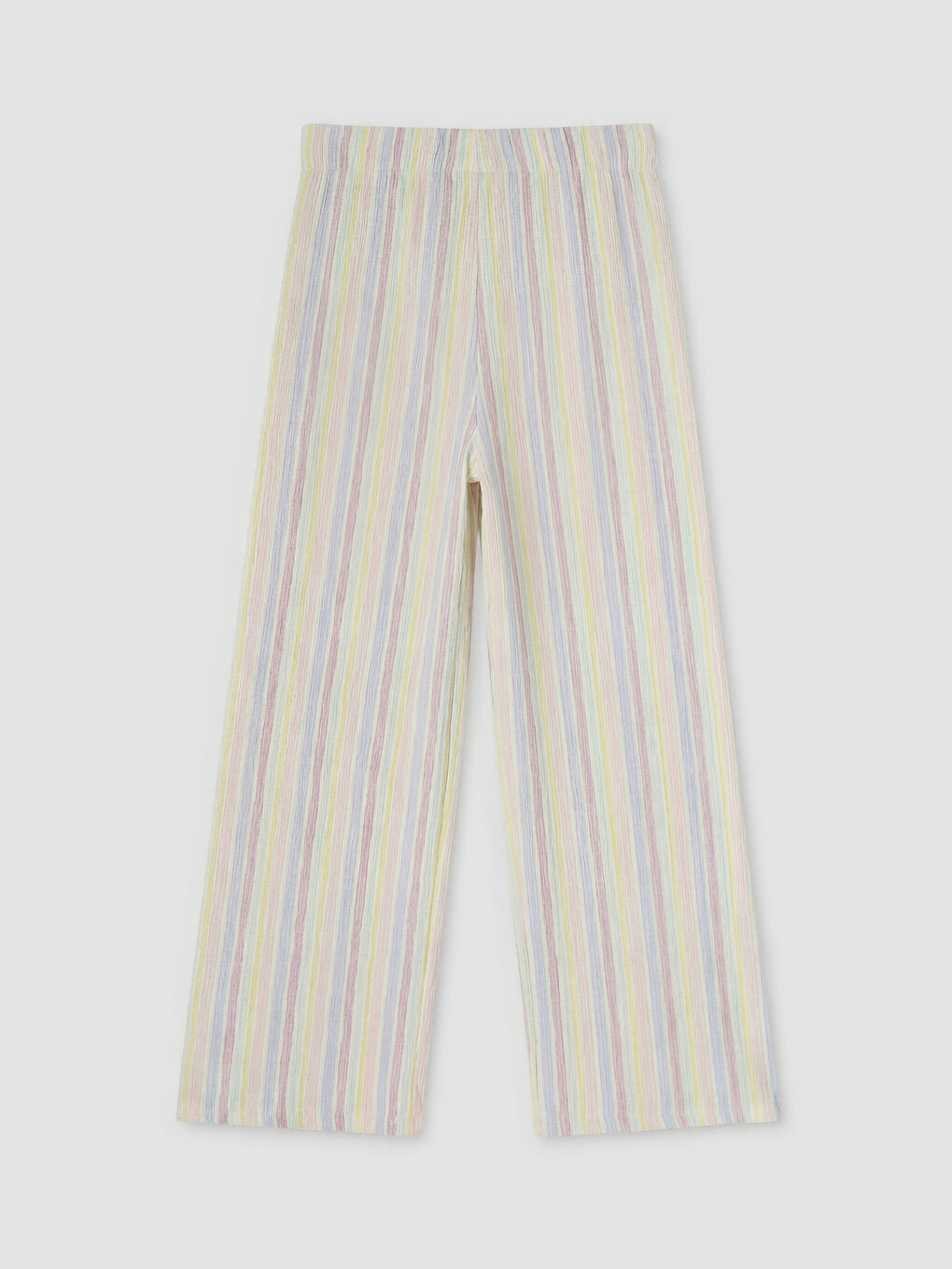 Karışık Beli Lastikli Çizgili Kız Çocuk Pantolon-1