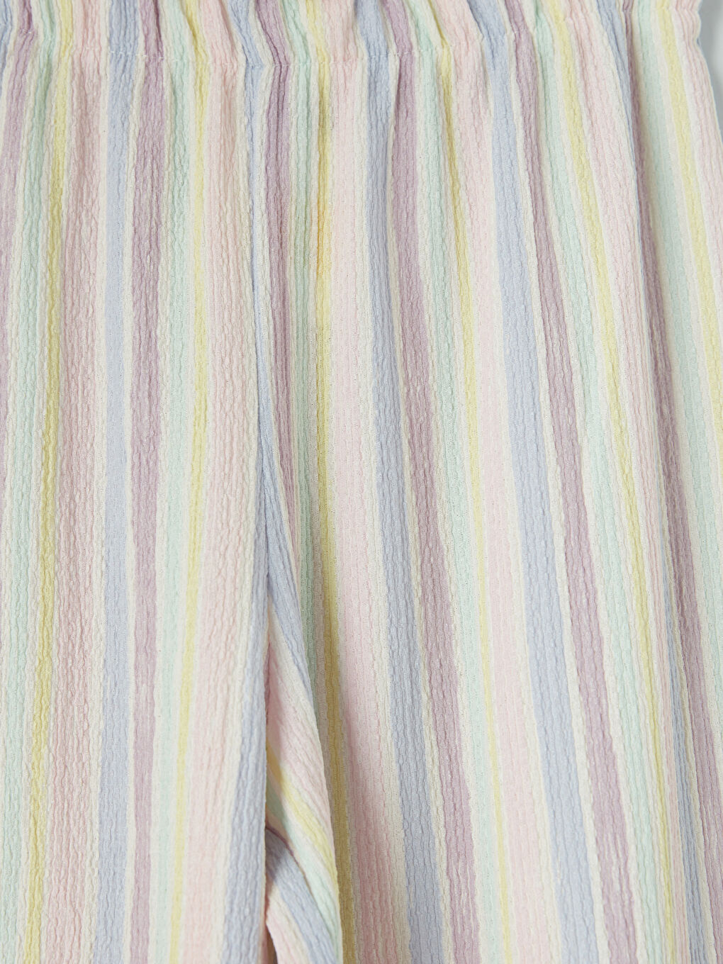 Karışık Beli Lastikli Çizgili Kız Çocuk Pantolon-2