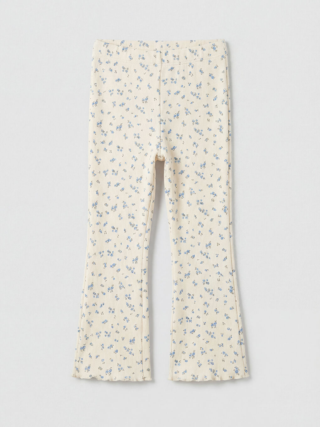 Ekru Kız Çocuk İspanyol Paça Tayt