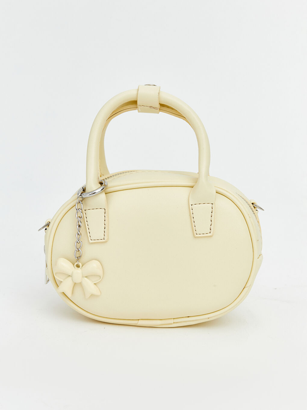 Sarı Fiyonk Detaylı Deri Görünümlü Kadın Omuz Çantası