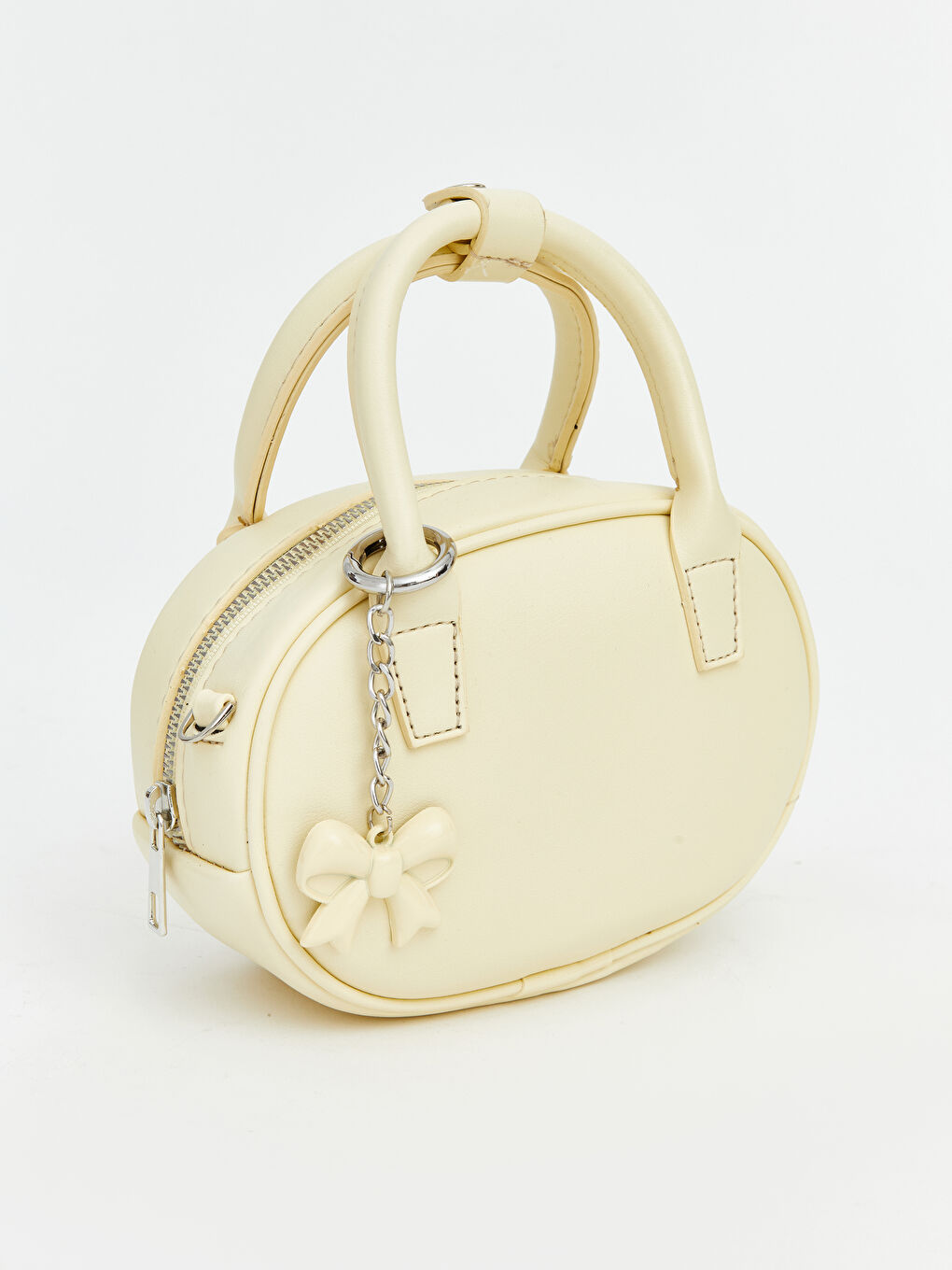 Sarı Fiyonk Detaylı Deri Görünümlü Kadın Omuz Çantası-1