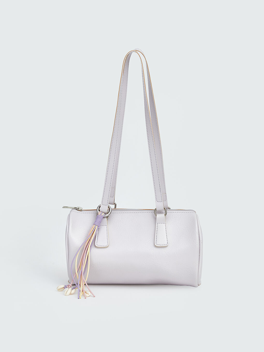 Lila Deri Görünümlü Kadın Omuz Çantası