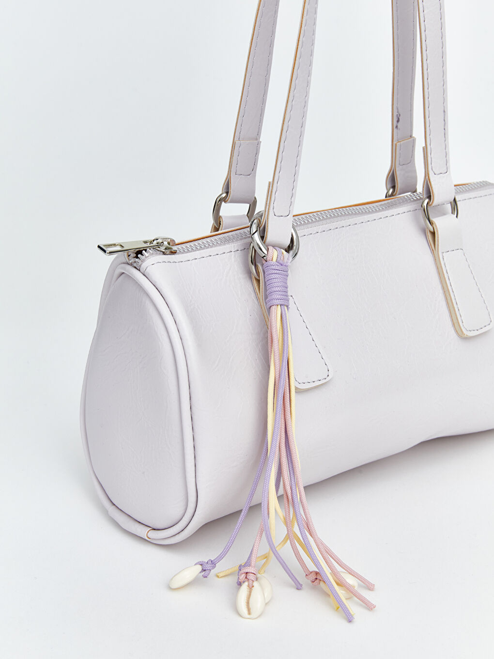 Lila Deri Görünümlü Kadın Omuz Çantası-2