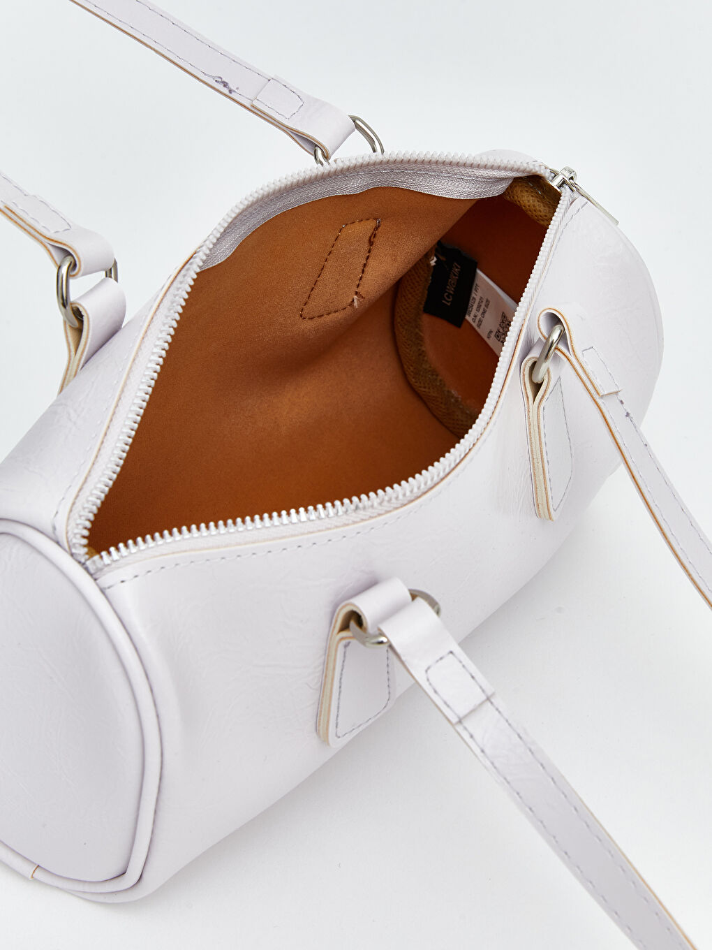 Lila Deri Görünümlü Kadın Omuz Çantası-3