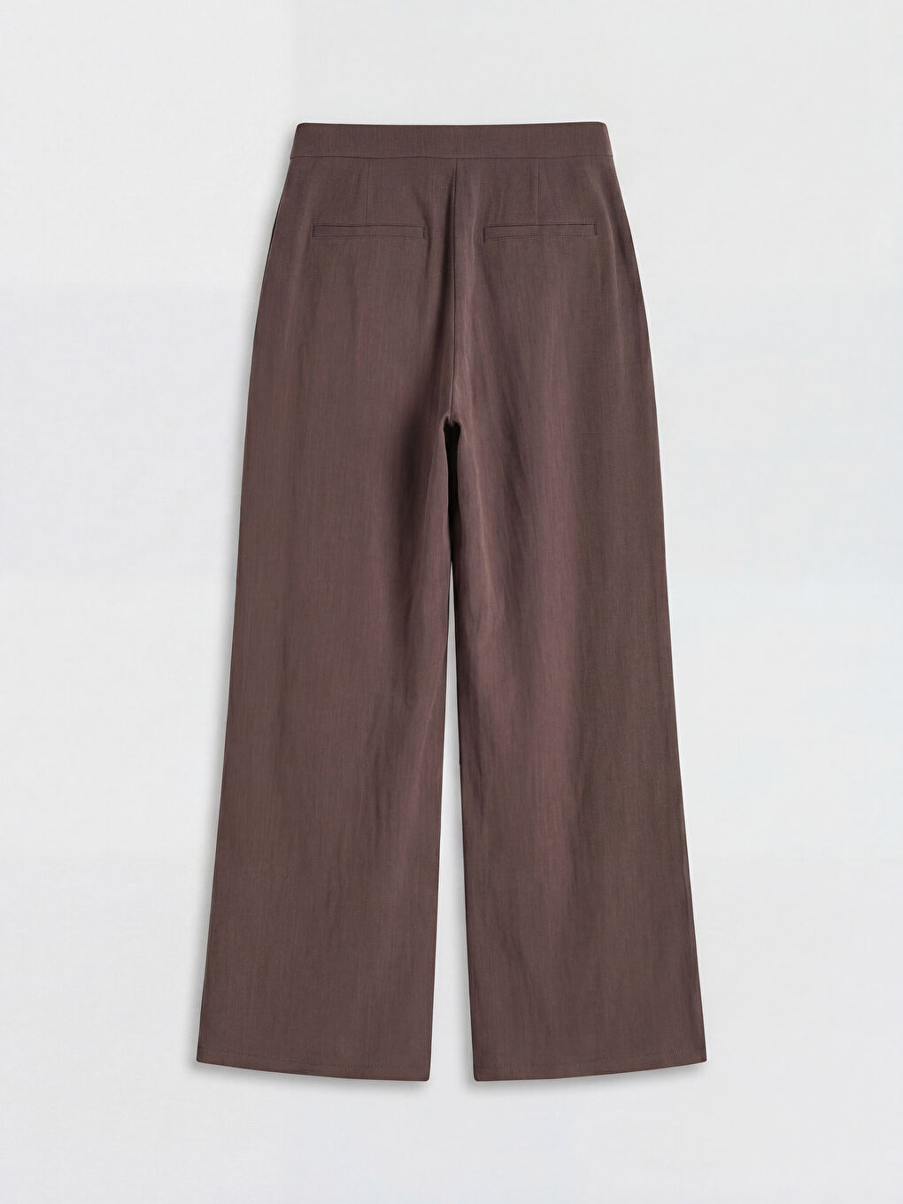 Kahverengi Regular Fit Kruvaze Kapamalı Kadın Pantolon-1