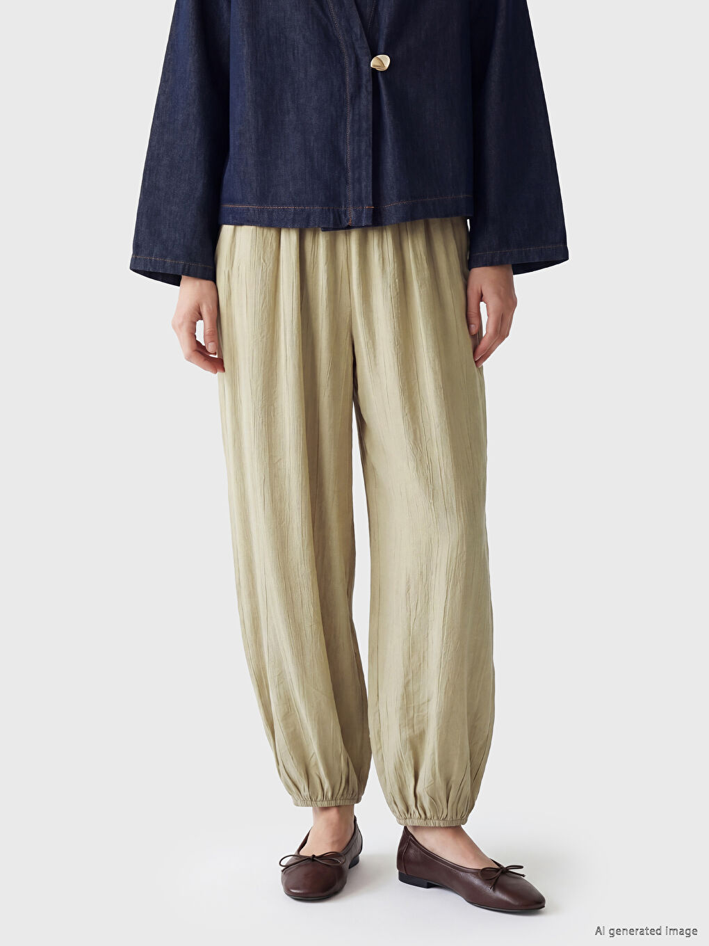 Elastic Waist Women's Jogger Trousers-1