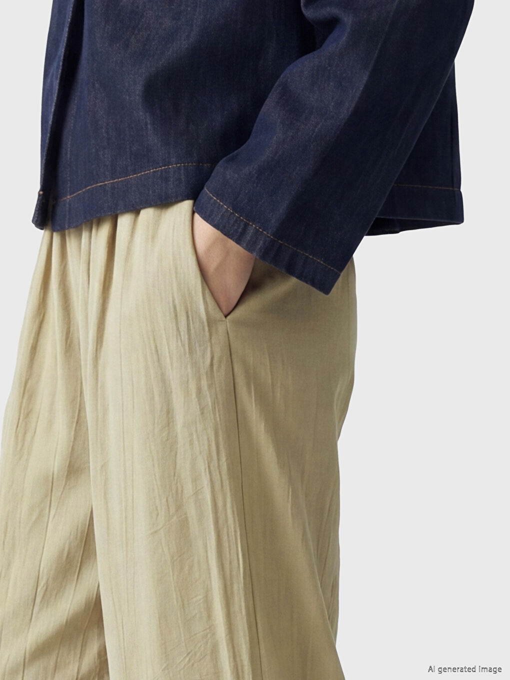 Elastic Waist Women's Jogger Trousers-2