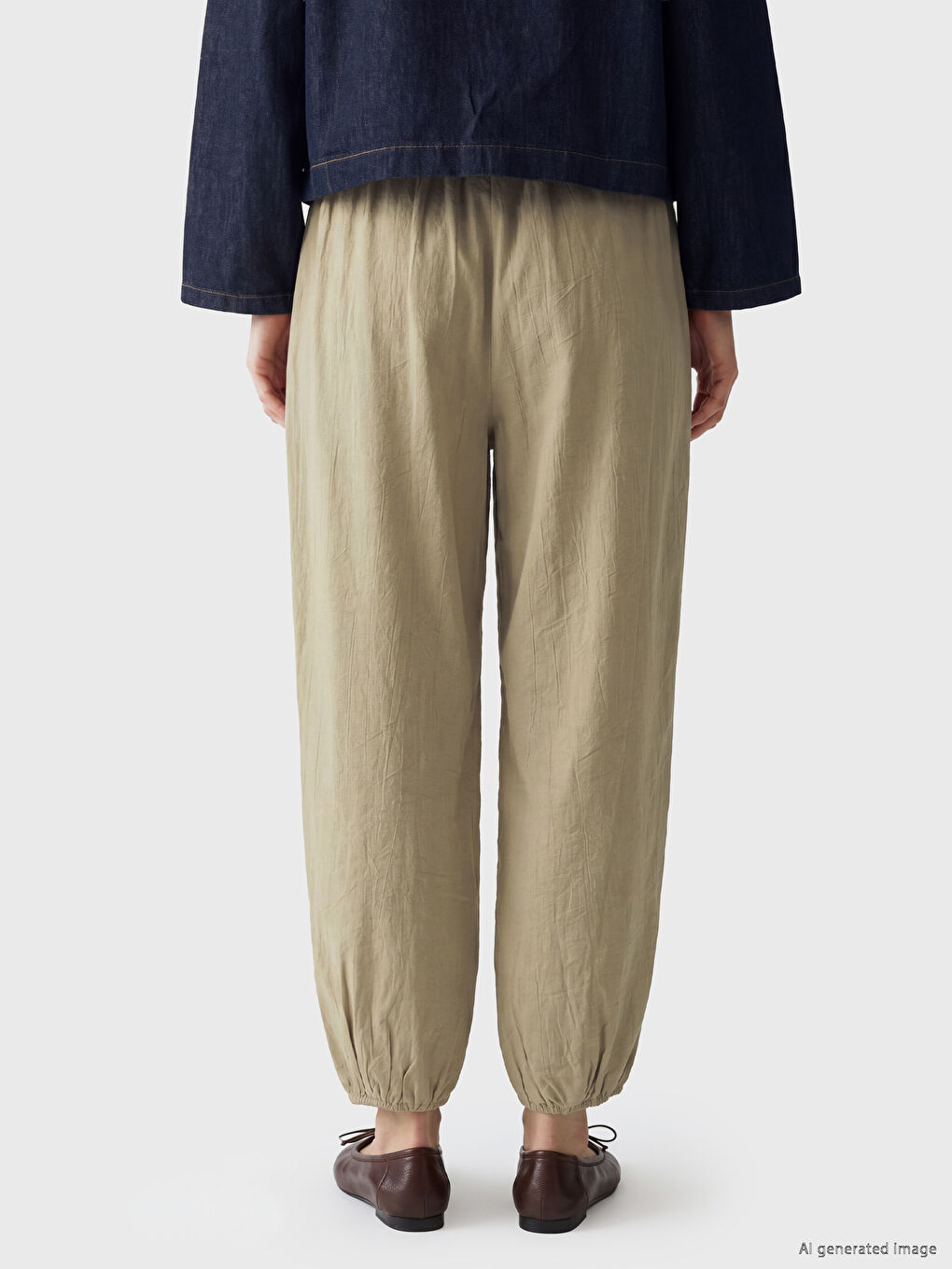 Elastic Waist Women's Jogger Trousers-3